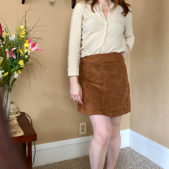 Vintage Dresses & Skirts - Korean Suedette Mini Skirt